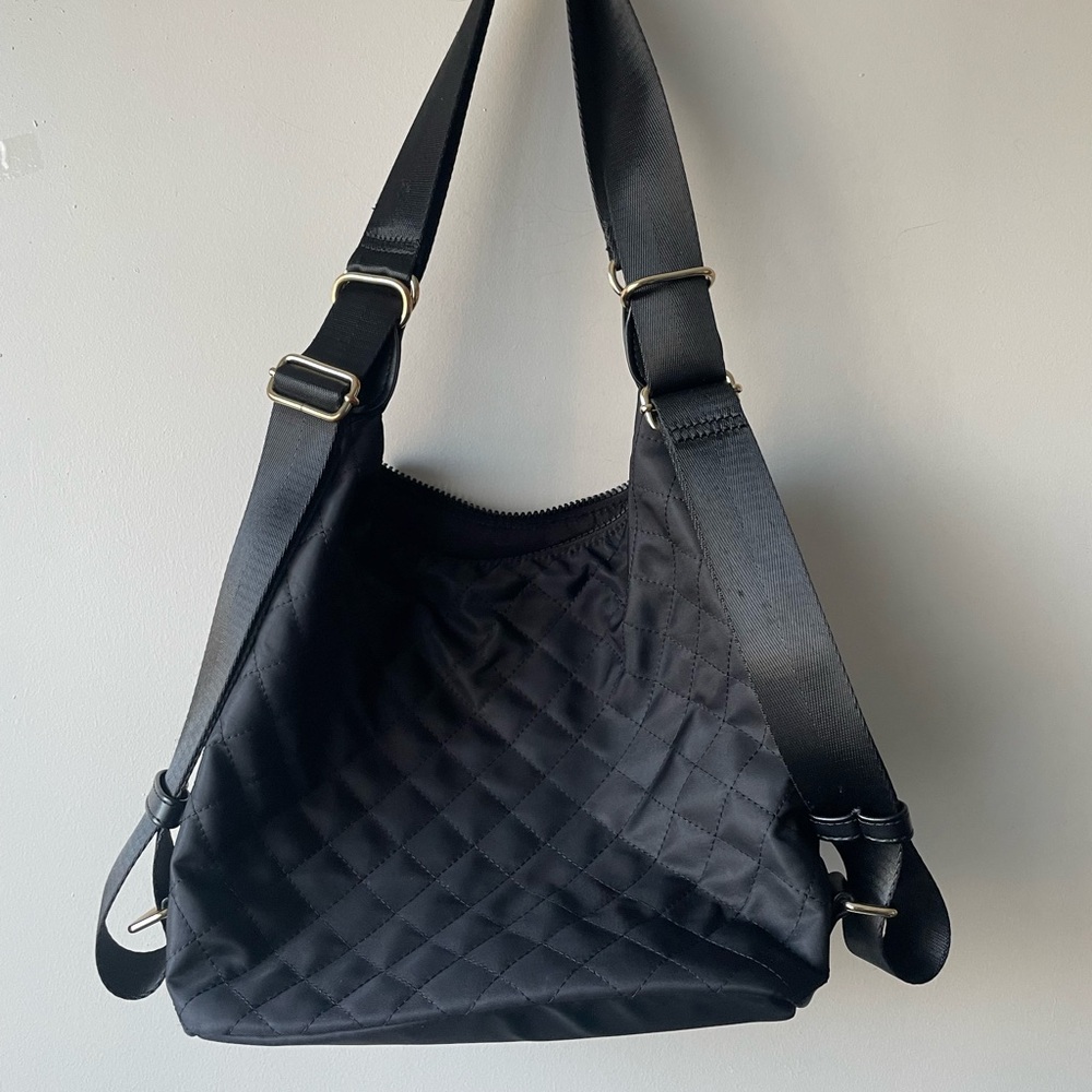 Sondra Roberts Quilted Black Backpack - Picture 9 of 13